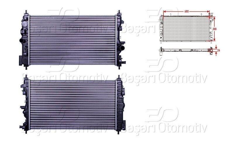 SU RADYATORU MEKANIK MT 680X388X26