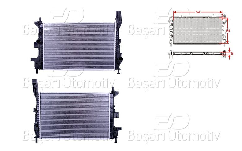 SU RADYATORU BRAZING MT 545X358X26