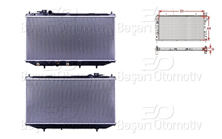 SU RADYATORU BRAZING AT 325X668X26 MM