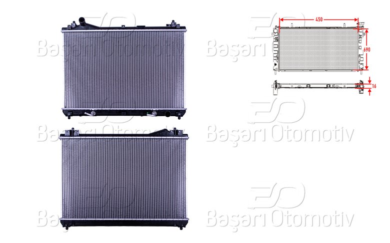 SU RADYATORU BRAZING AT 450X690X16 MM
