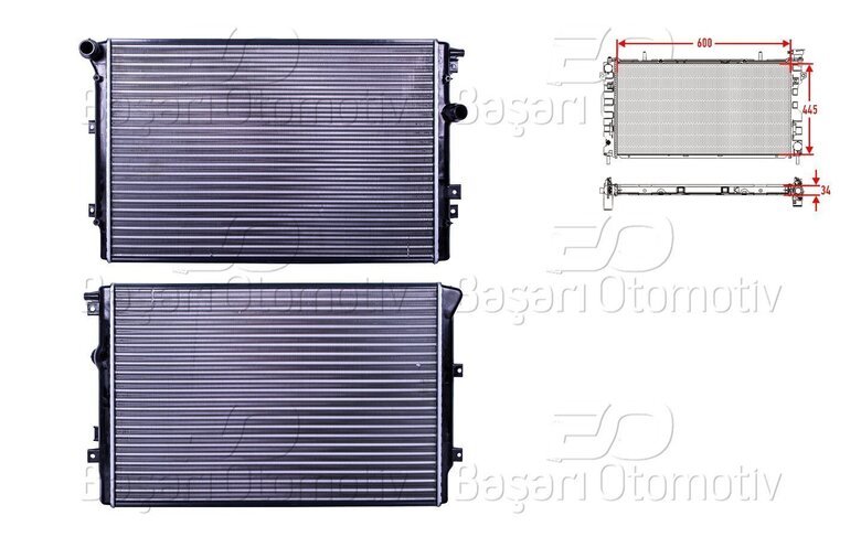 SU RADYATORU MEKANIK MT-AT 600X445 MM