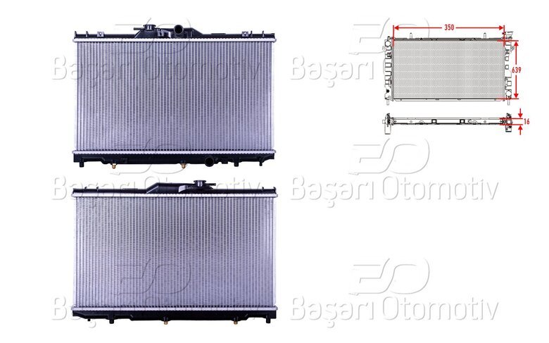 SU RADYATORU BRAZING AT 350X639X16 MM