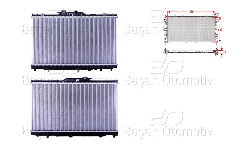 SU RADYATORU BRAZING AT 350X639X16 MM
