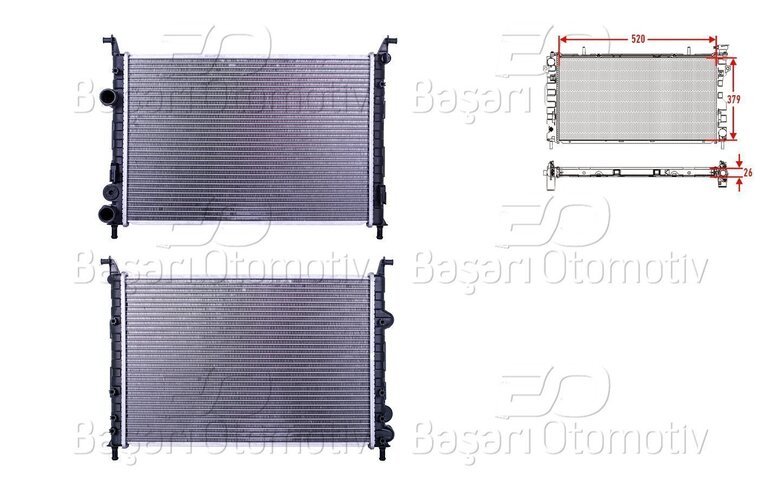 SU RADYATORU BRAZING MT 520X379X26