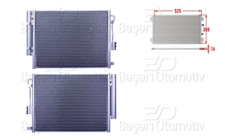 KLIMA RADYATORU 525X388X16