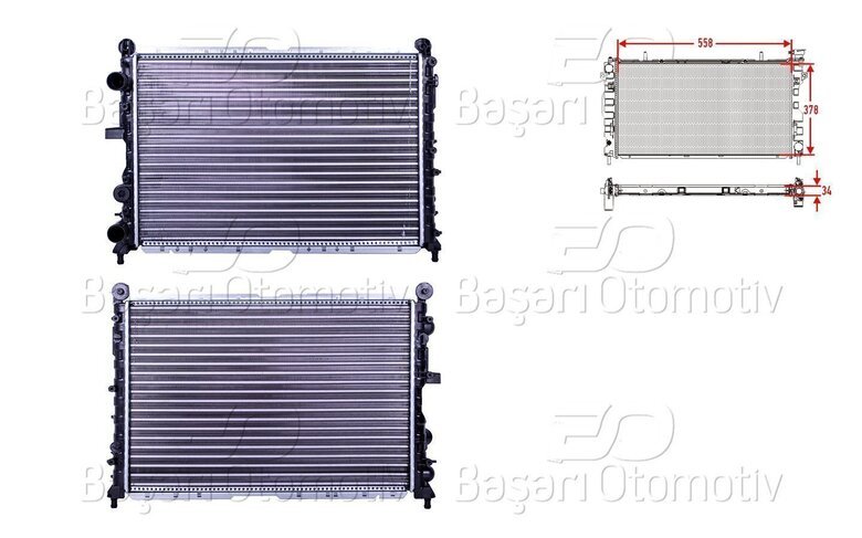 SU RADYATORU MEKANIK MT 558X378X34