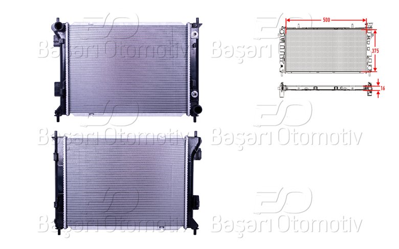 SU RADYATORU BRAZING AT 500X375X16 MM