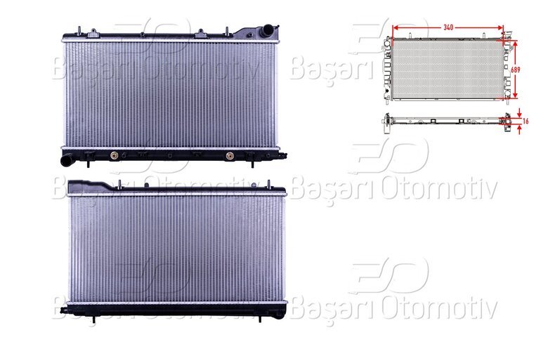 SU RADYATORU BRAZING AT 340X689X16