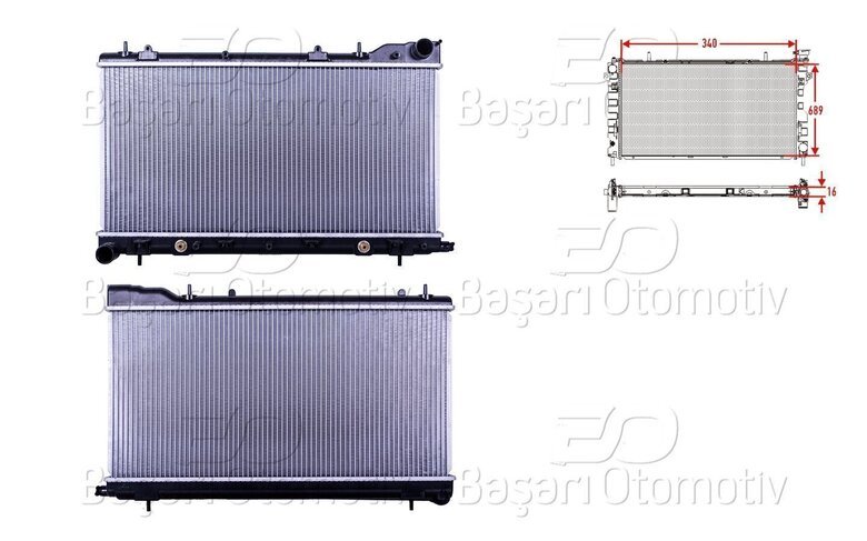 SU RADYATORU BRAZING AT 340X689X16