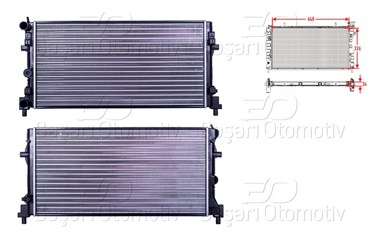 SU RADYATORU MEKANIK MT-AT 648X326 MM