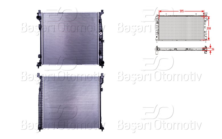 SU RADYATORU BRAZING AT 595X558X26