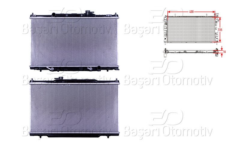 SU RADYATORU BRAZING AT 400X725X16 MM