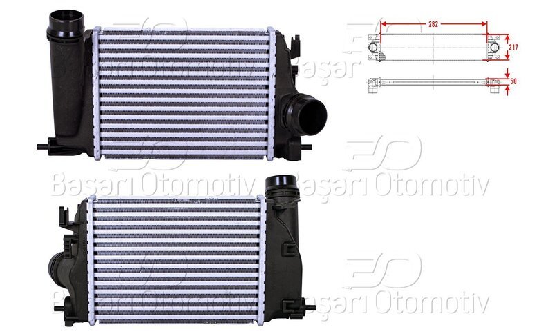 TURBO RADYATORU (INTERCOOLER) 282X217X50