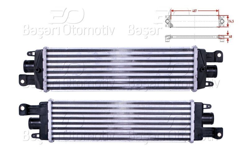 TURBO RADYATORU (INTERCOOLER) 407X114,5X40