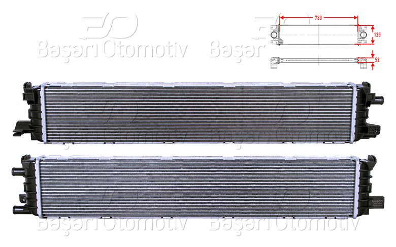 TURBO RADYATORU (INTERCOOLER) 720X133X52