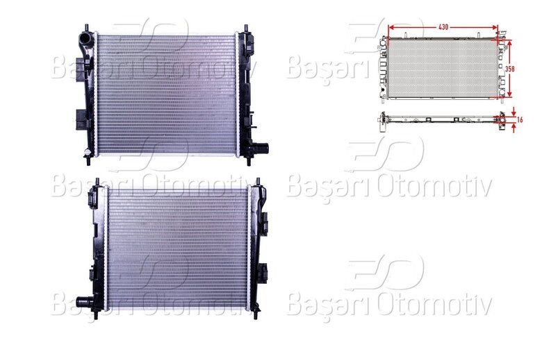 SU RADYATORU BRAZING MT 430X358X16
