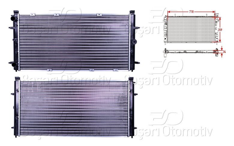 SU RADYATORU MEKANIK MT-AT 718X359X34