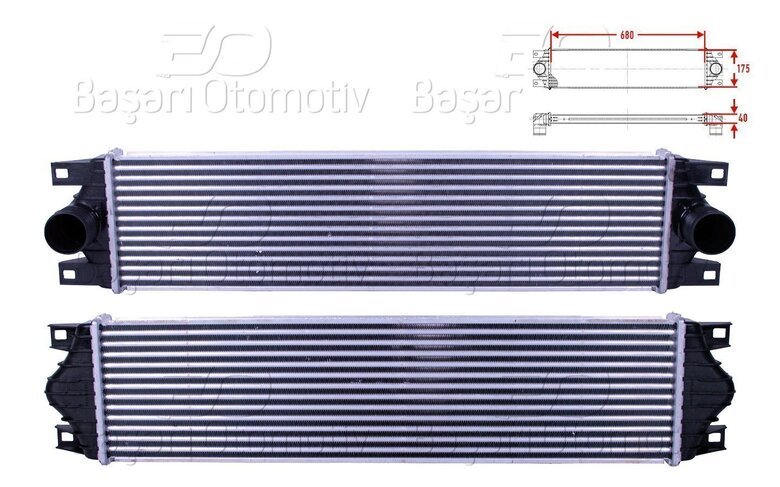 TURBO RADYATORU (INTERCOOLER) 680X175X40