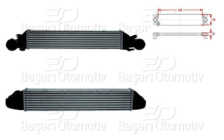 TURBO RADYATORU (INTERCOOLER) 650X130X55