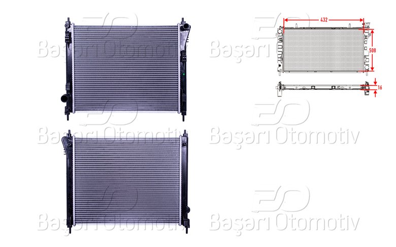 SU RADYATORU BRAZING MT 432X508X16 MM