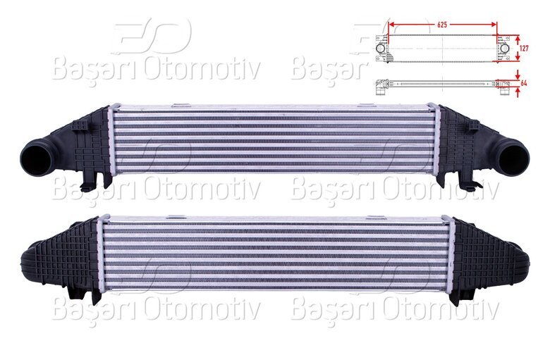 TURBO RADYATORU (INTERCOOLER) 625X127X64