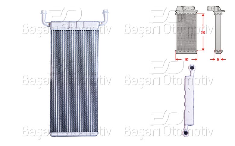 KALORIFER RADYATORU BRAZING 350X163 MM