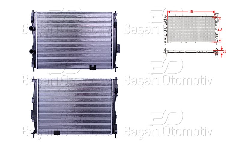 SU RADYATORU BRAZING MT 590X448X26