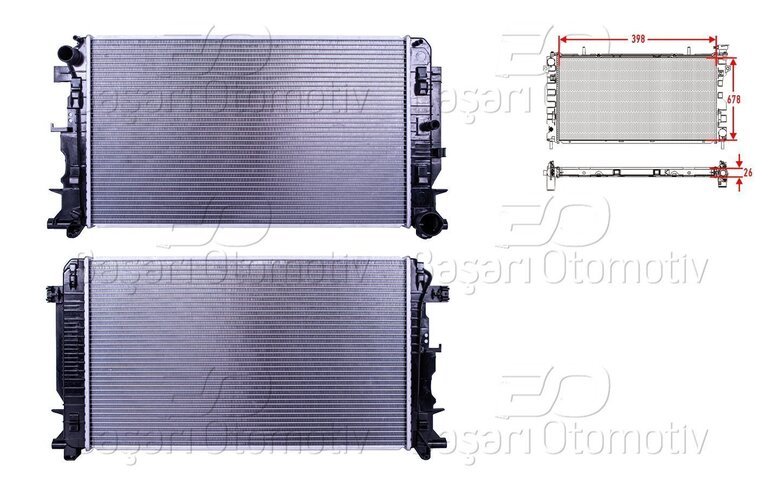 SU RADYATORU BRAZING MT 398X678X26 MM
