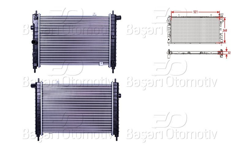 SU RADYATORU MEKANIK MT 521X368X32