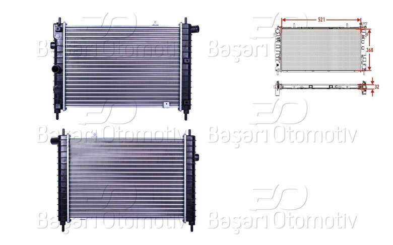 SU RADYATORU MEKANIK MT 521X368X32