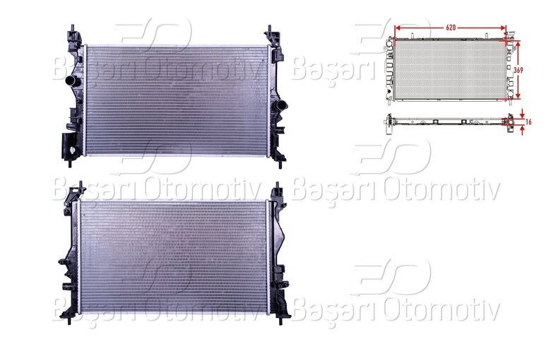 SU RADYATORU BRAZING MT 620X369X16