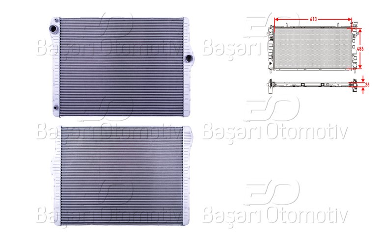 SU RADYATORU BRAZING MT 613X486X26
