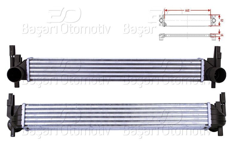 TURBO RADYATORU (INTERCOOLER) 640X82X64