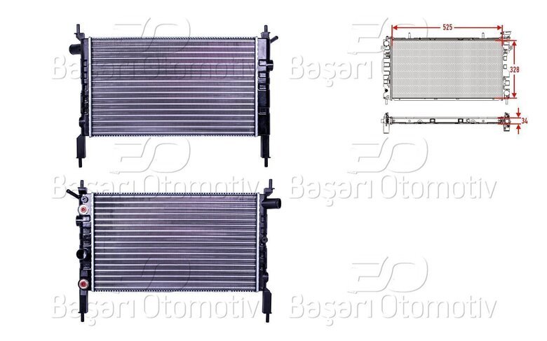 SU RADYATORU MEKANIK AT 525X328X34