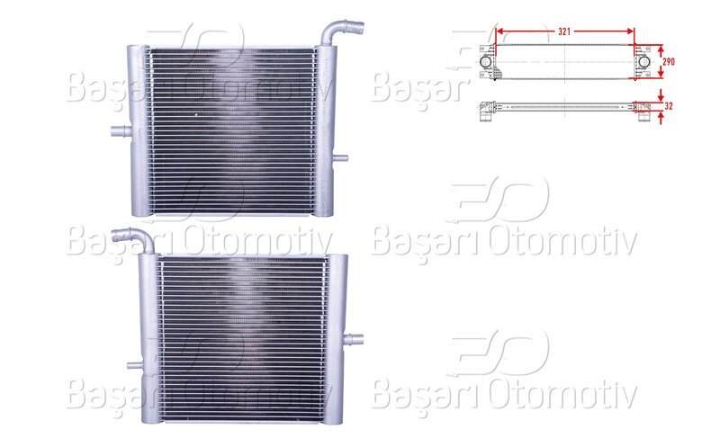 TURBO RADYATORU (INTERCOOLER) 321X290X32