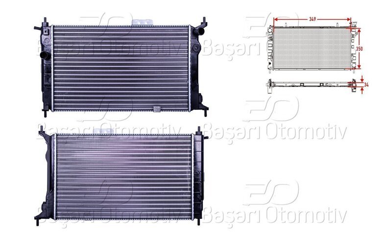 SU RADYATORU MEKANIK MT 349X350X34