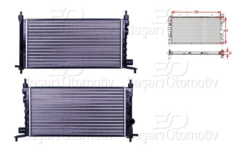 SU RADYATORU MEKANIK MT 530X269X32