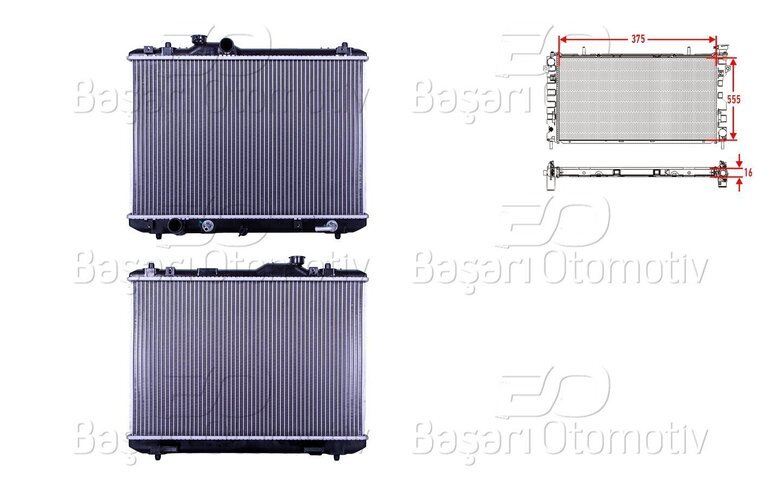 SU RADYATORU BRAZING AT 375X555X16 MM