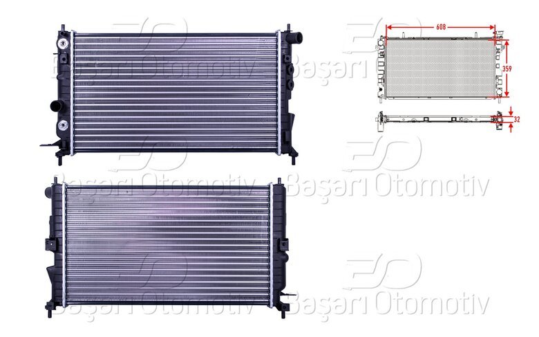 SU RADYATORU MEKANIK AT 608X359X32