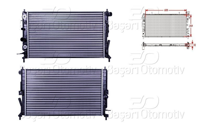 SU RADYATORU MEKANIK AT 608X359X32