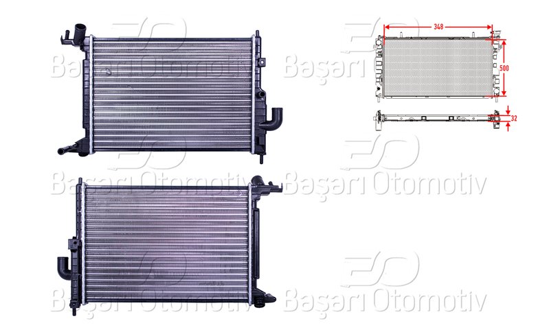 SU RADYATORU MEKANIK MT 348X500X32