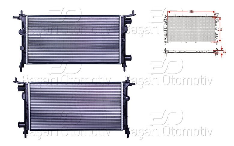 SU RADYATORU MEKANIK MT 530X269X34