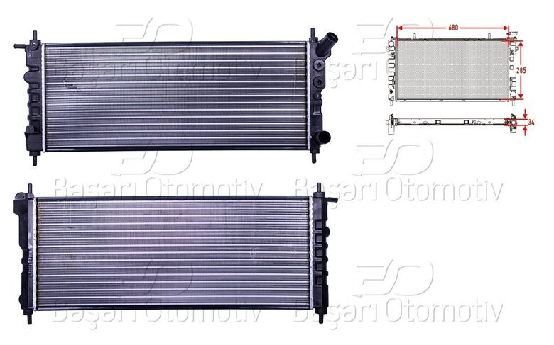 SU RADYATORU MEKANIK MT 680X285X34