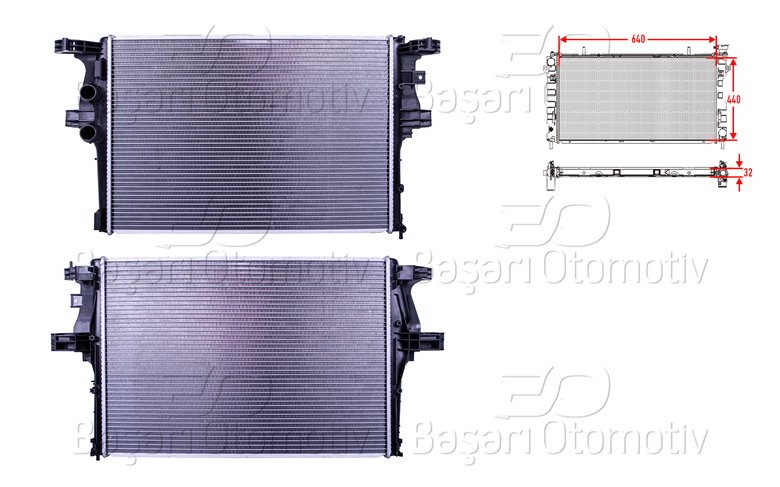 SU RADYATORU BRAZING MT 640X440X32