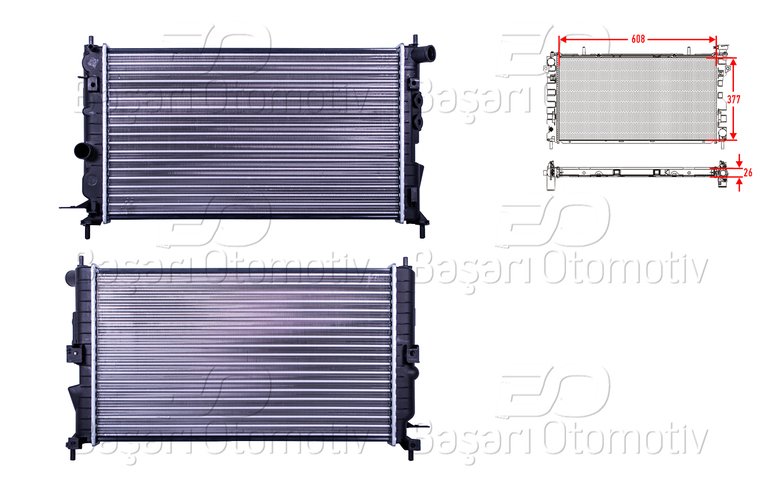 SU RADYATORU MEKANIK MT 608X377X26