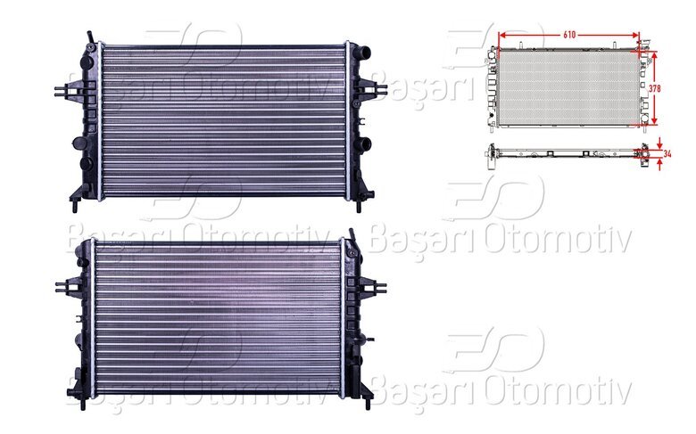 SU RADYATORU MEKANIK MT 610X378X34