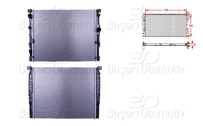 SU RADYATORU BRAZING MT 630X528X26