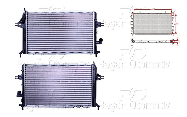 SU RADYATORU MEKANIK MT 600X369X32