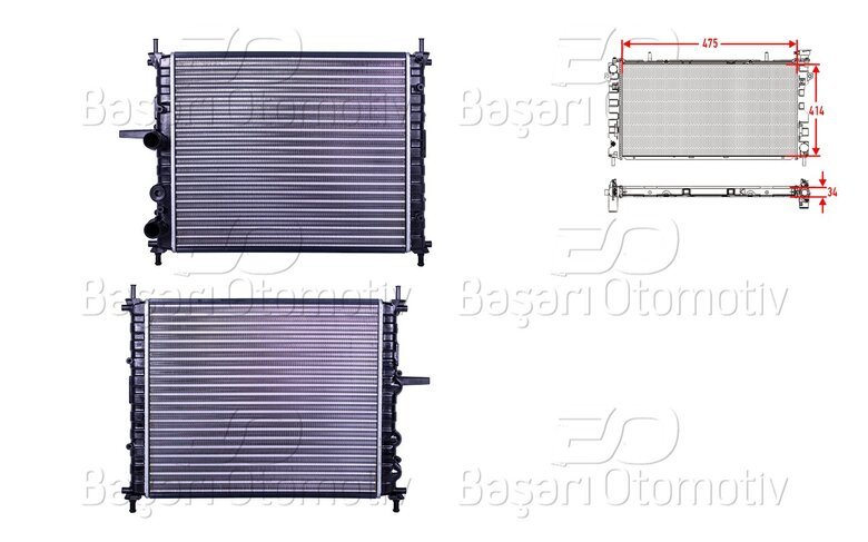 SU RADYATORU MEKANIK MT-AT 475X414X34