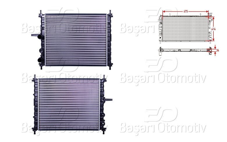 SU RADYATORU MEKANIK MT-AT 475X414X34